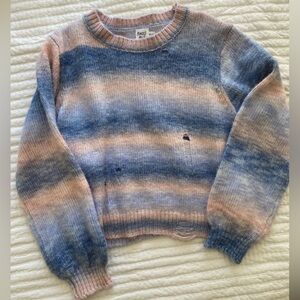 Princess Polly Blue and Pink Striped Sweater